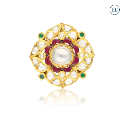 Hazoorilal Jewellers Polki Rings Online Buy Polki Rings Online Pearl Polki Rings Online