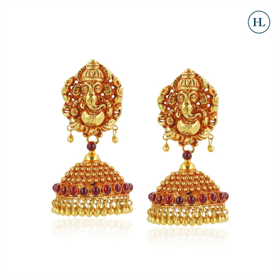 Temple Jhumka Earrings