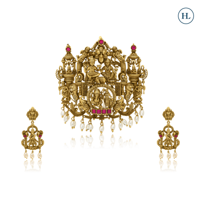 Lord Balaji Pendant Set