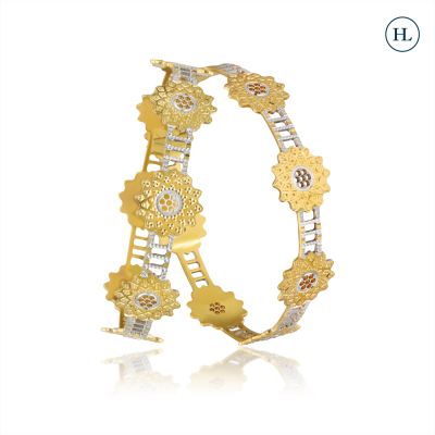 Flori Dual Tone Bangles