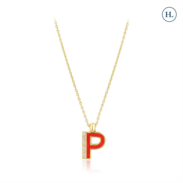 Initial Enamel Pendant
