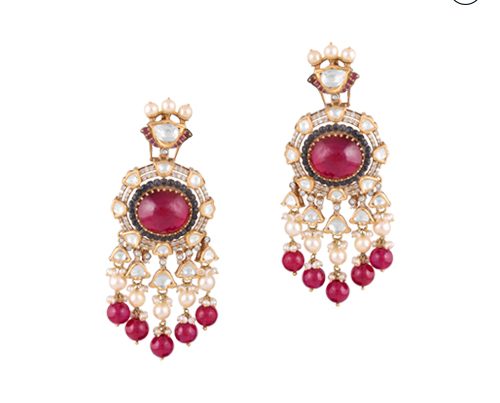 Hazoorilal Polki Earrings