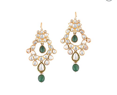Hazoorilal Polki Earrings