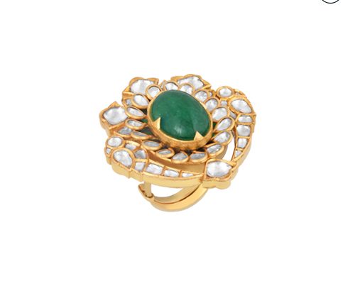 Hazoorilal Polki Ring