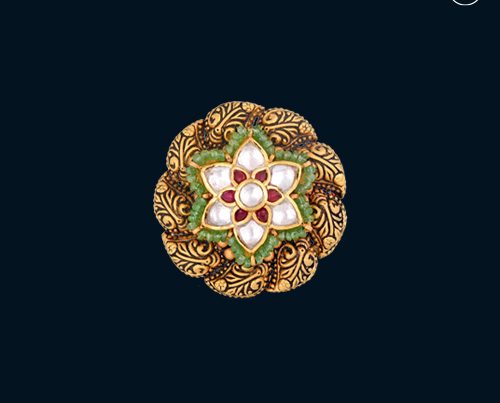 Hazoorilal Polki Ring