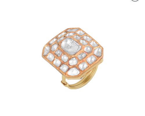 Hazoorilal Polki Ring