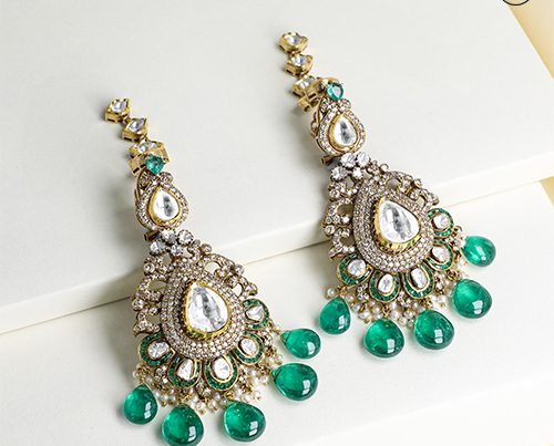 Hazoorilal Polki Earring