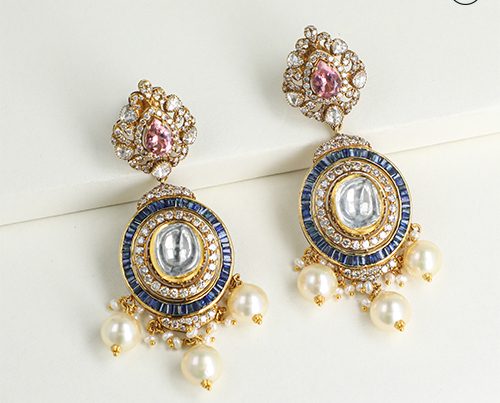 Hazoorilal Polki Earring