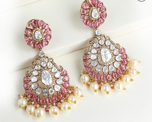 Hazoorilal Polki Earring