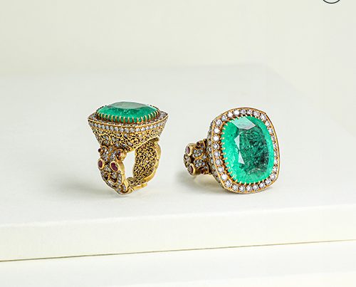 Hazoorilal Polki Ring