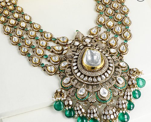 Hazoorilal polki Necklace Jewellery